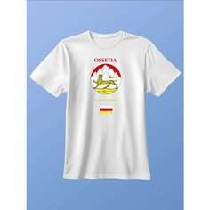 Футболка Zerosell Герб Северной Осетии, размер L, белый