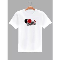 Футболка настольный теннис, размер S, белый ZA Print