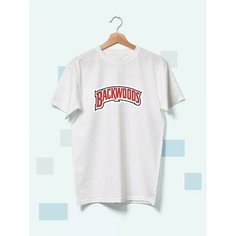 Футболка надпись backwoods, размер S, белый Hlopuska