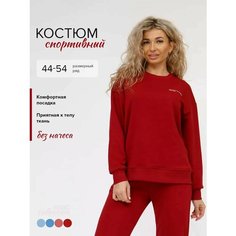 Костюм спортивный Зима 2024/2025, размер 50, бордо Нет бренда