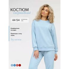 Костюм спортивный Зима 2024/2025, размер 50, голубой Нет бренда