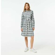 Платье LACOSTE, размер T34, белый-зеленый