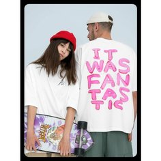 Футболка, размер S, белый/розовый Money Cake