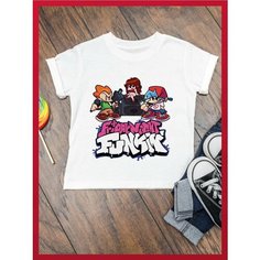 Футболка daily.gifts, размер 24, белый, голубой, красный, мультиколор, желтый, зеленый