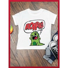 Футболка daily.gifts, размер 22, желтый, красный, зеленый, мультиколор, белый, голубой
