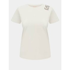 Футболка EA7 EMPORIO ARMANI, размер S, слоновая кость