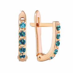 Серьги AZADE, золото, 585 проба, , красный