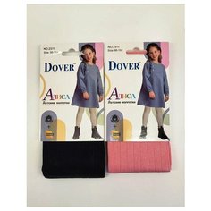 Колготки Dover, 100 den, 2 шт., размер 98-104, черный/розовый