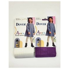 Колготки Dover, 100 den, 2 шт., размер 98-104, белый/фиолетовый