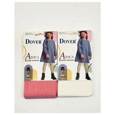 Колготки Dover, 100 den, 2 шт., размер 98-104, белый/розовый