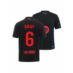 Футболка спортивная Барселона Гави Gavi 24/25, 1 шт., размер M, черный Нет бренда