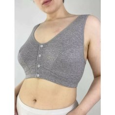 Бюстгальтер, размер 4XL, серый меланж H&C Style