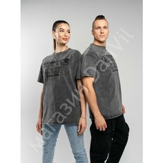Футболка Vogue, 1 шт., размер oversize, серый