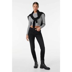 Джинсы скинни Wrangler High Waist Skinny, размер W29/L30, черный