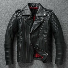 Кожаная куртка , размер 3XL, черный Нет бренда