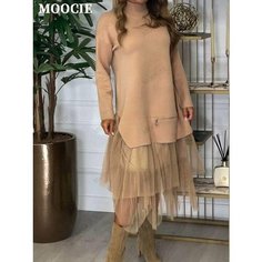 Платье MOOCIE Весна-лето 2025, размер XL, хаки