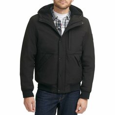 Куртка Levis Men Soft Shell Sherpa Lined Hoody Bomber Jacket, размер L, черный Levis®