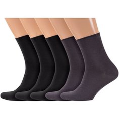 Носки RuSocks, комплект, 5 пар, размер 25-27, микс 4