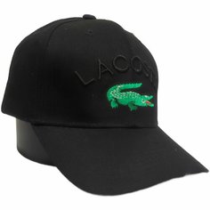 Бейсболка Бейсболка с брендом, Lacoste для мужчин и женщин, размер Универсальный, черный/графит Нет бренда
