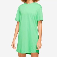 Платье NIKE Sportswear Essentials Dress, размер S, зелeный