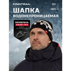 Шапка Finntrail Sport hat 9715 водонепроницаемая для мужчин и женщин, размер M-L, черный, серый