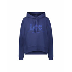 Толстовка Lee Women Logo Hoodie, размер L, , синий