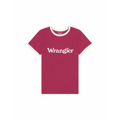 Футболка Wrangler Women Ringer Tee, размер XL, розовый