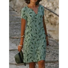 Платье MOOCIE Базовая коллекция, размер 2XL, зеленый