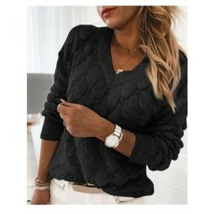 Пуловер размер XL, , черный Нет бренда