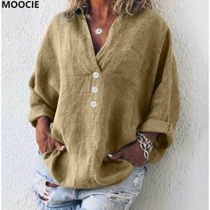 Блуза MOOCIE, размер 2XL, хаки