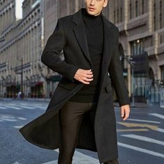 Пальто, размер INT 3XL, черный Нет бренда