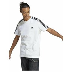 Футболка adidas Essentials Single Jersey 3-Stripes, размер L INT, белый