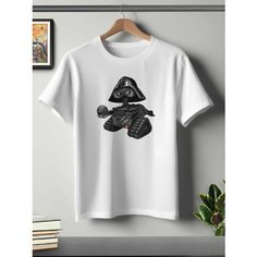 Футболка ONEQ унисекс 60-62 (4XL) размер с принтом Валли Вейдер, белая, размер 4XL, белый