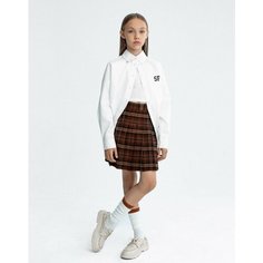 Юбка Gloria Jeans, размер 14+/170-176, мультиколор, коричневый