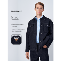 Джинсовая куртка FINN FLARE Демисезонная, размер 2XL(188-112-102), серый