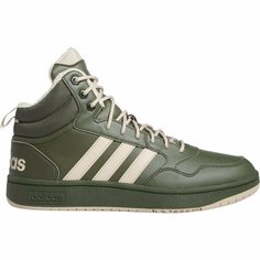 Кеды adidas Hoops 3.0 Mid Wtr, полнота F, размер 10 UK, зелeный