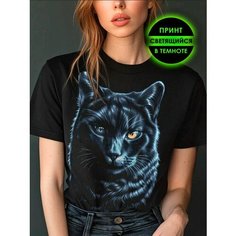 Футболка Romax Tex Кот, размер 50, черный