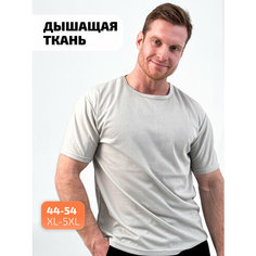 Футболка спортивная, 1 шт., размер 3XL, светло-серый Нет бренда