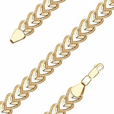 Браслет-цепочка Diamant online, красное золото, 585 проба, длина 17 см.