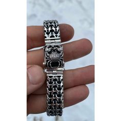 Браслет, серебро, 925 проба, длина 22.5 см., серебристый Нет бренда