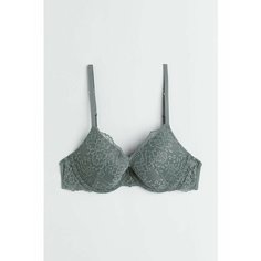 Бюстгальтер H&M, размер 85C, серо-зеленый