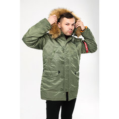 Аляска ALPHA INDUSTRIES Slim Fit N-3B, размер XL, зеленый