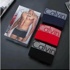 Трусы CALVIN KLEIN, комплект из 3 шт., размер M, разноцветный