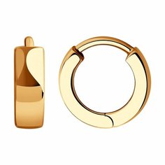 Серьги конго Diamant online, красное золото, 585 проба, размер 8 мм