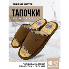 Тапочки Smile of Mister Кэжуал, размер 44/45, коричневый
