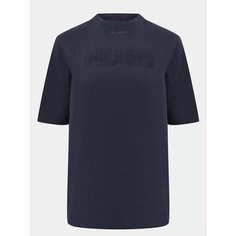 Футболка HUGO, размер 42-44, cиний