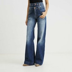 Джинсы клеш Versace Jeans Couture, размер 29, темно-синий
