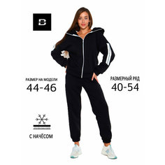 Костюм спортивный Bonnita, размер 44-46, черный, белый