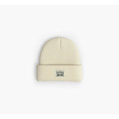Шапка бини Levis Backpatch Beanie для женщин, размер OS, бежевый Levis®