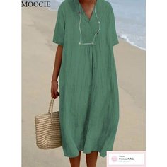 Платье MOOCIE Базовая коллекция, размер 2XL, зелeный